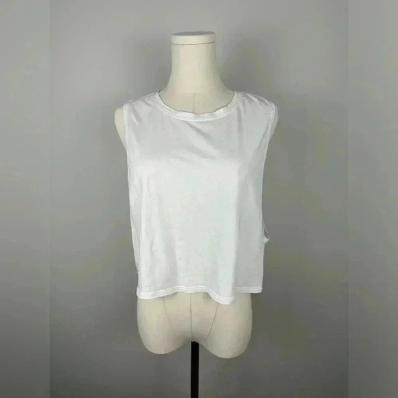 Lululemon Muscle Love Crop Tank *Tencel White Size 12 - Picture 6 of 11